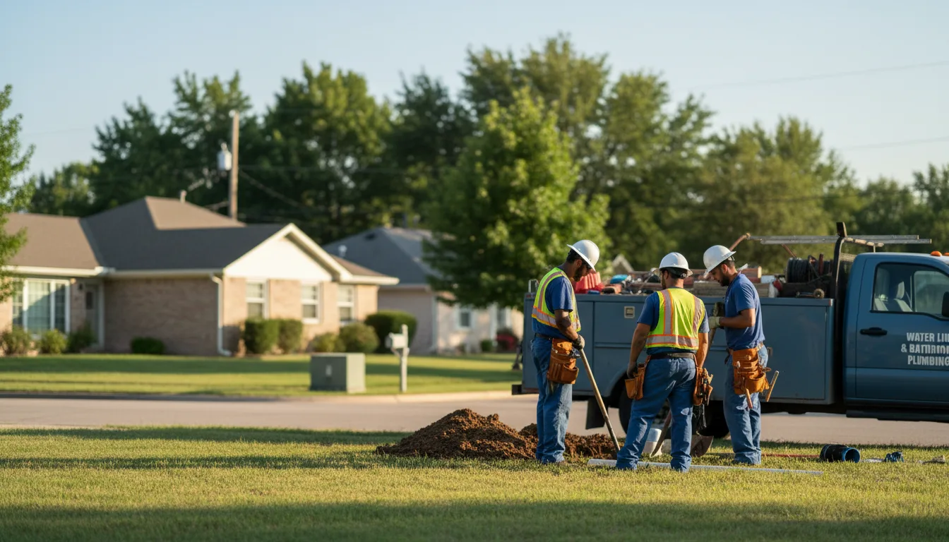 Residential water line and bathroom plumbing service in Fairless Hills, PA